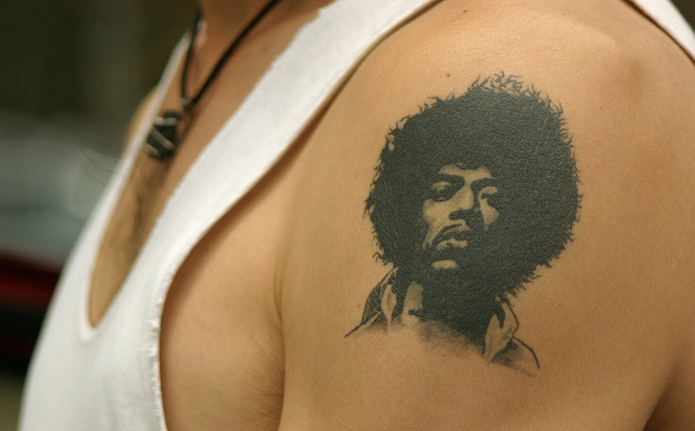 Folk Rhythm and Life - Jimi Hendrix Tattoo